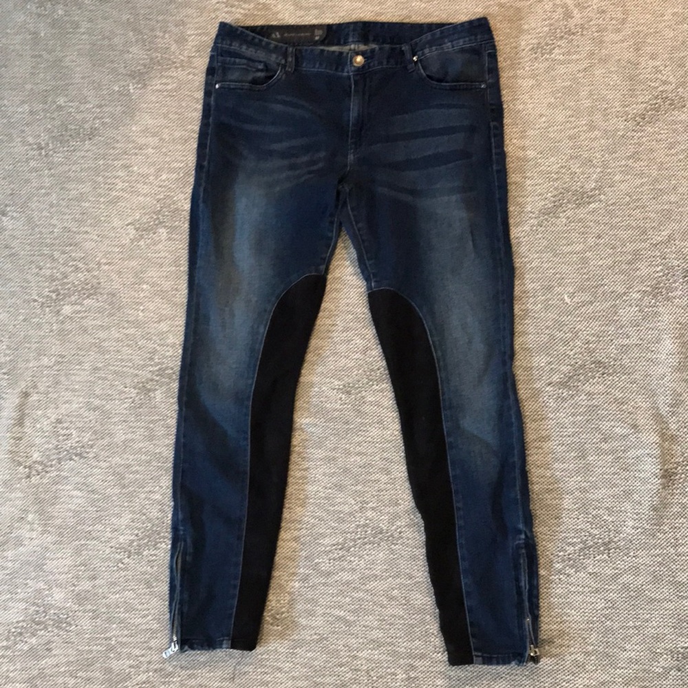 Armani Exchange jean leggings riding style, zipper leg